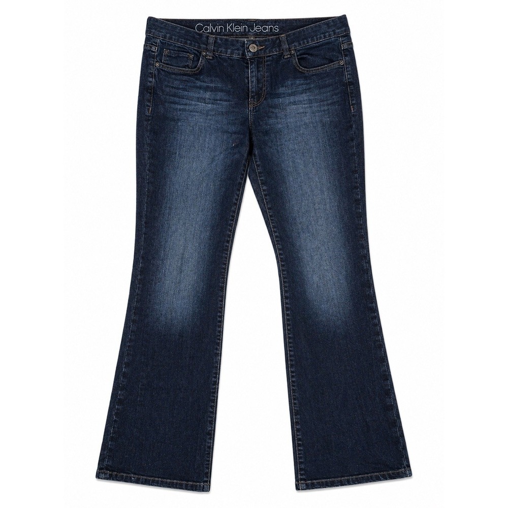 Calvin Klein Jeans Ultimate Bootcut Dark Wash Denim Women's 14 / 32x14 Mid Rise